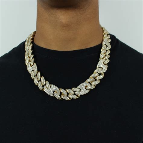 gucci link chain iced out|Iced Out Gucci Link Chain .